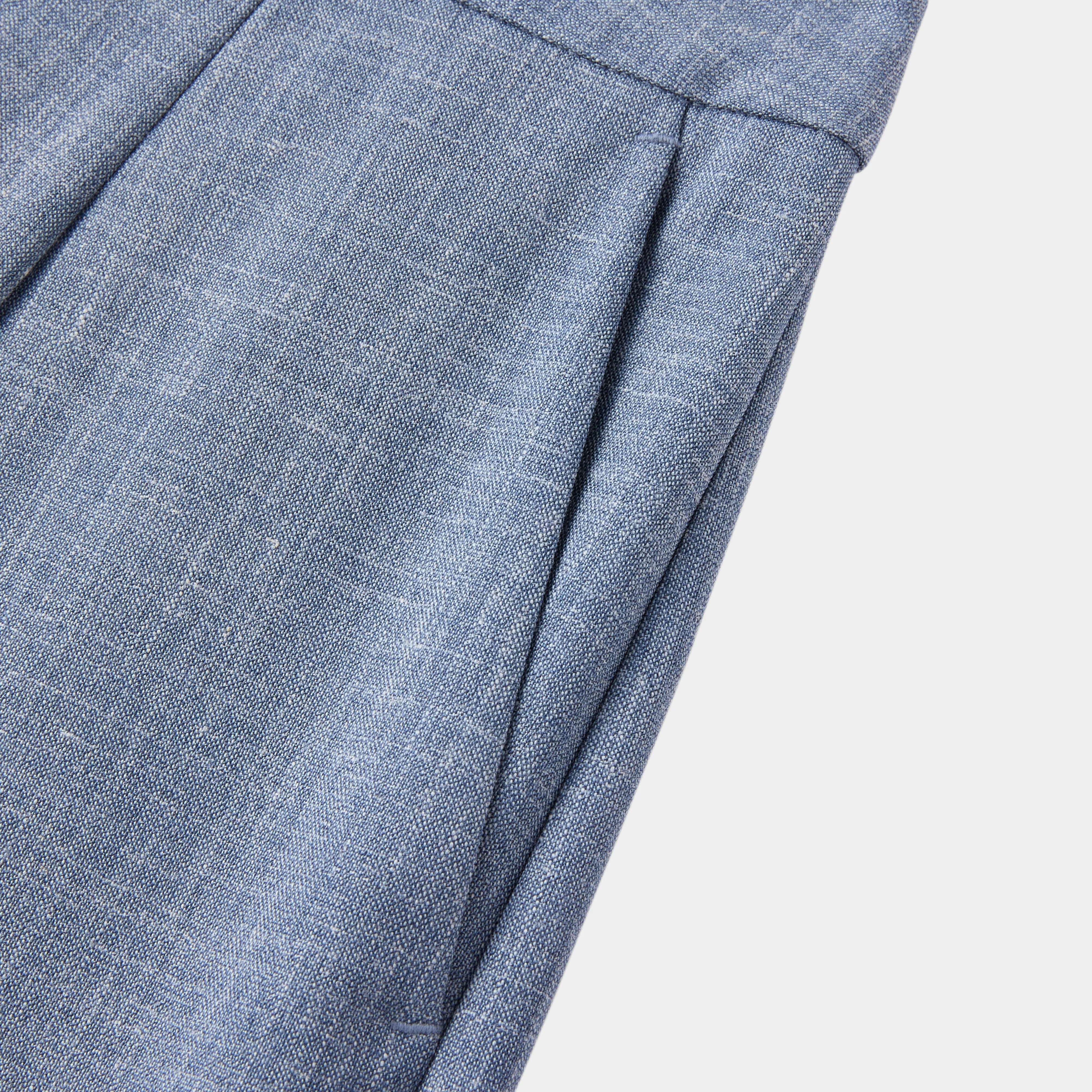 AZURE PLEAT POCKET SHORTS