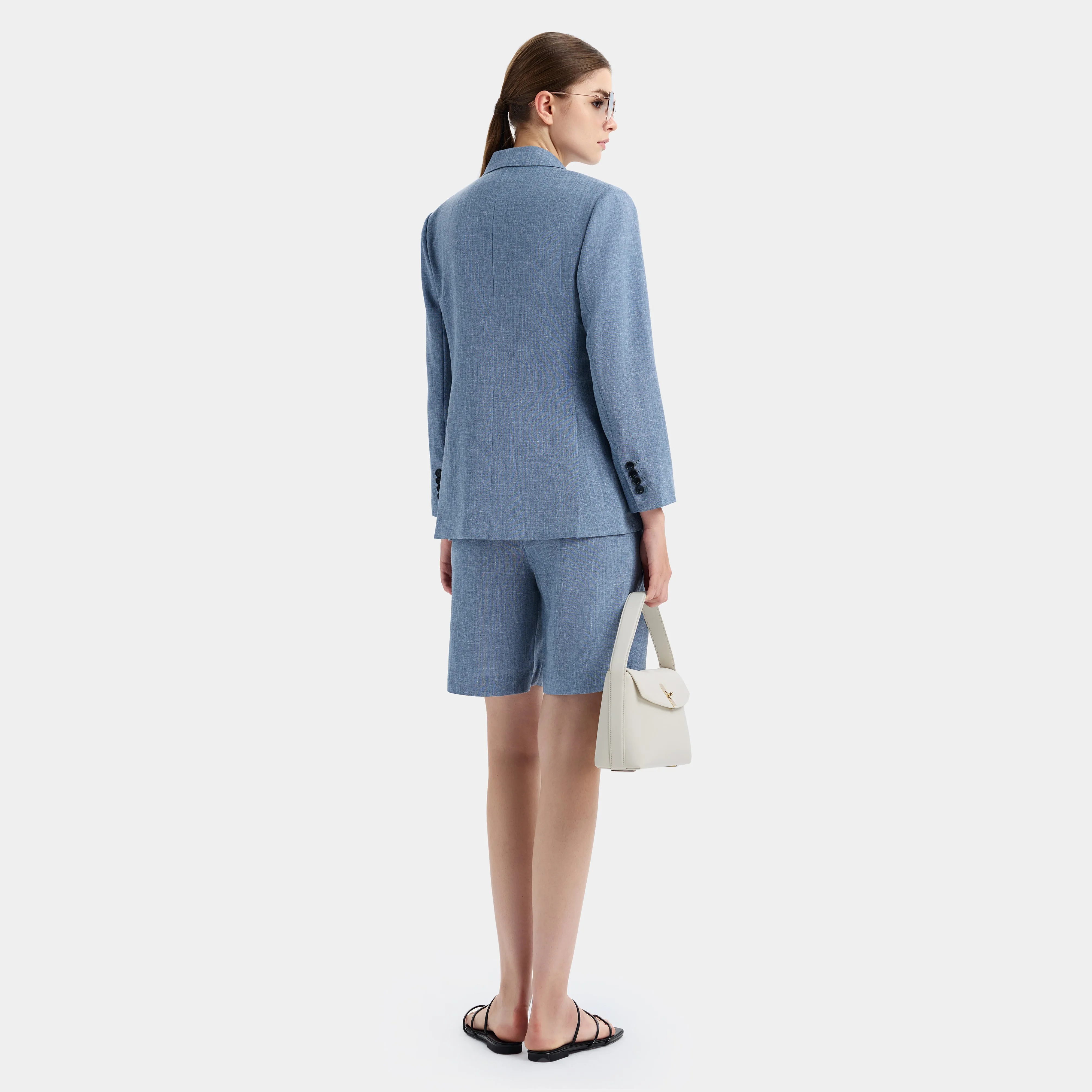 AZURE PLEAT POCKET SHORTS