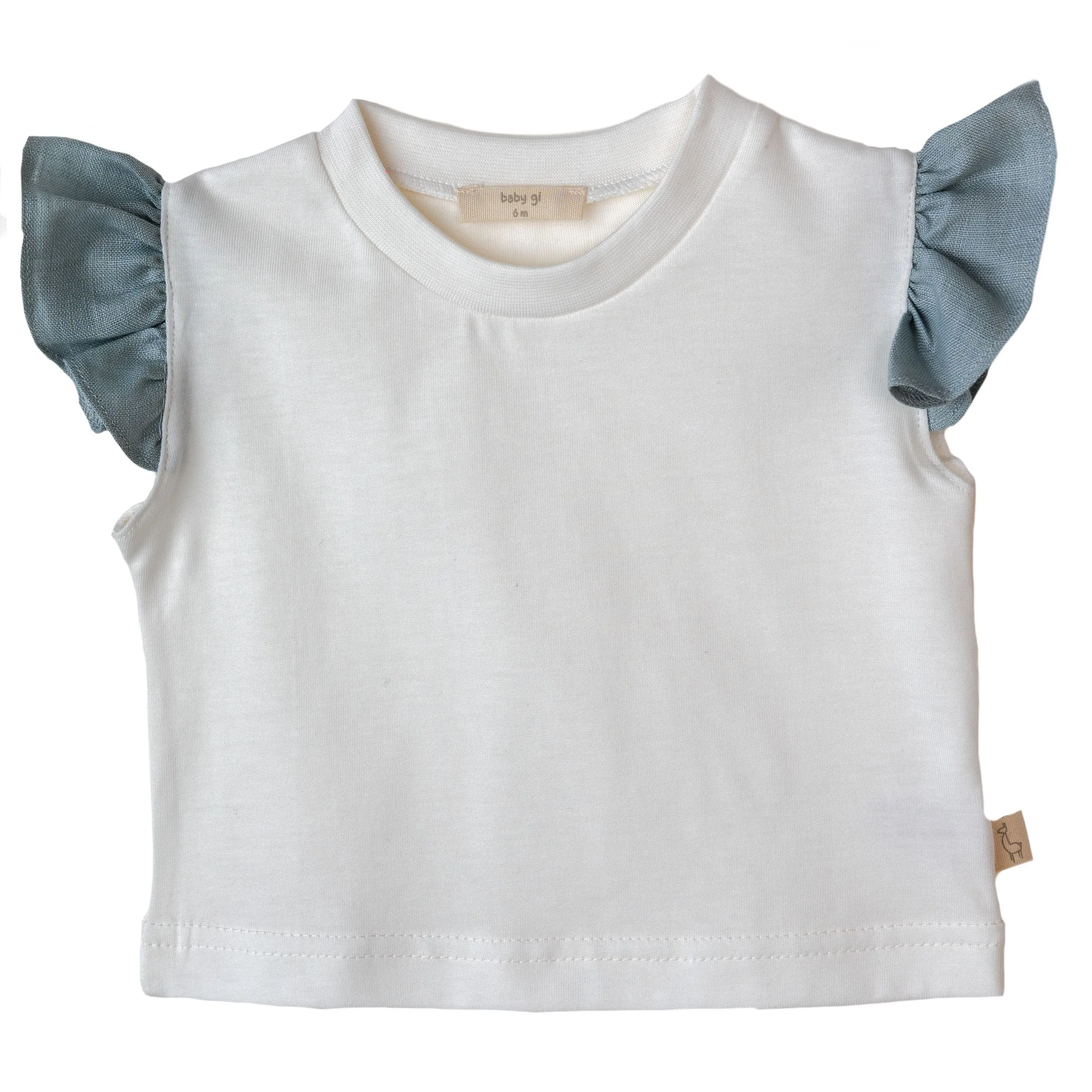 Baby Gi Girls Ivory & Misty Blue Shorts and Top