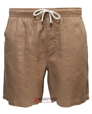 Back Bay Linen Elastic Waist Short