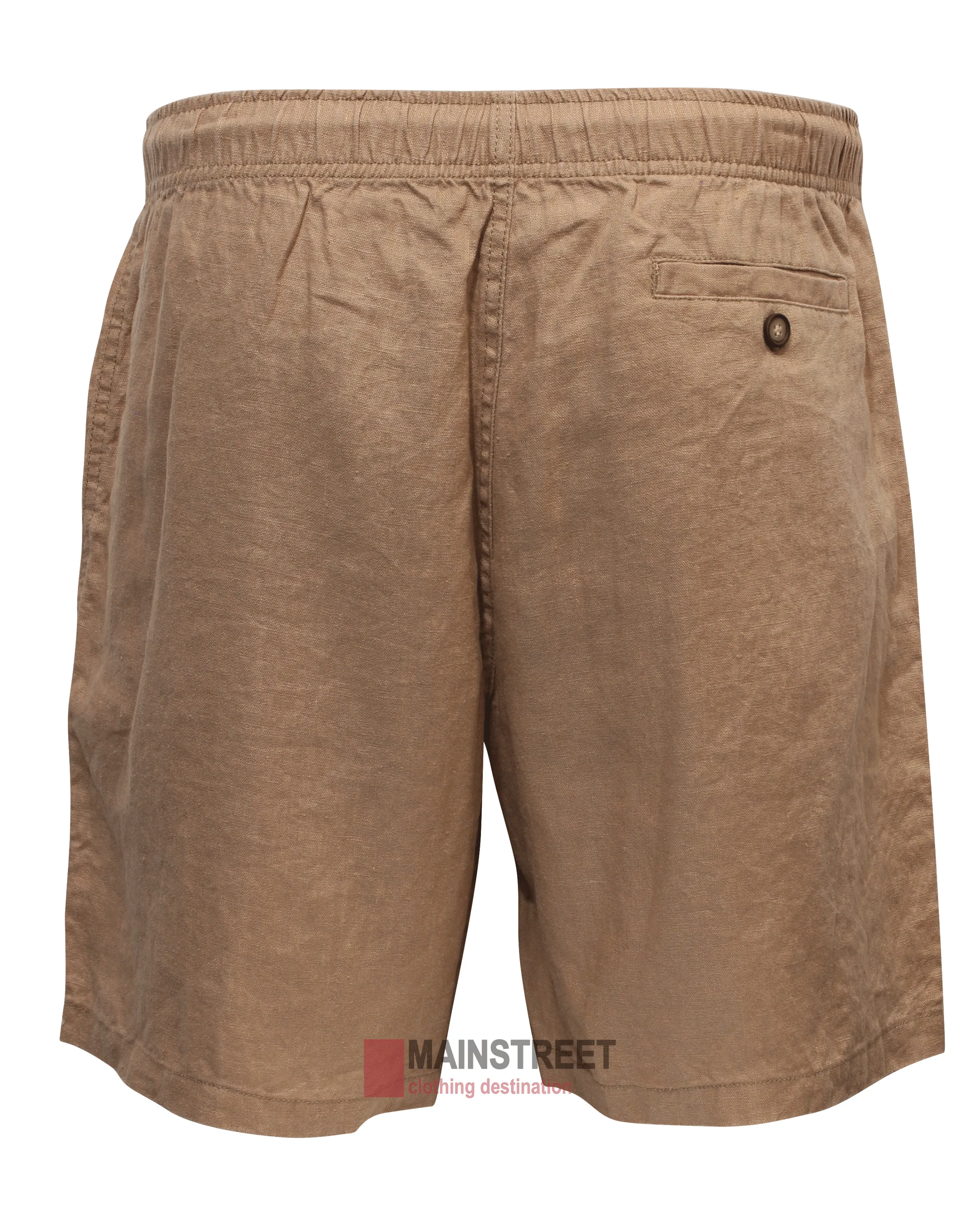 Back Bay Linen Elastic Waist Short