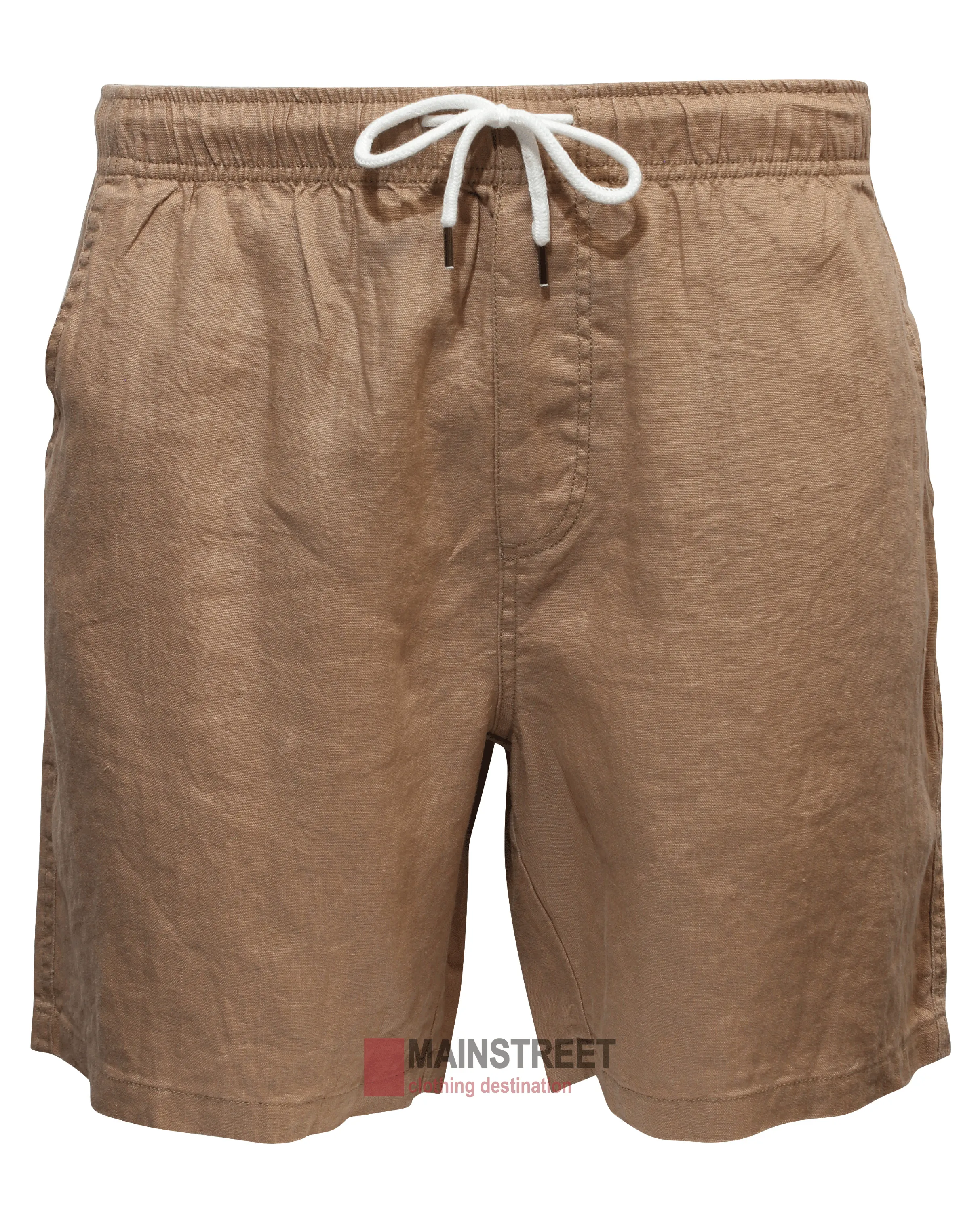 Back Bay Linen Elastic Waist Short