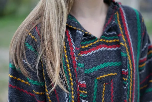 Baja Hoodie Rasta Charcoal