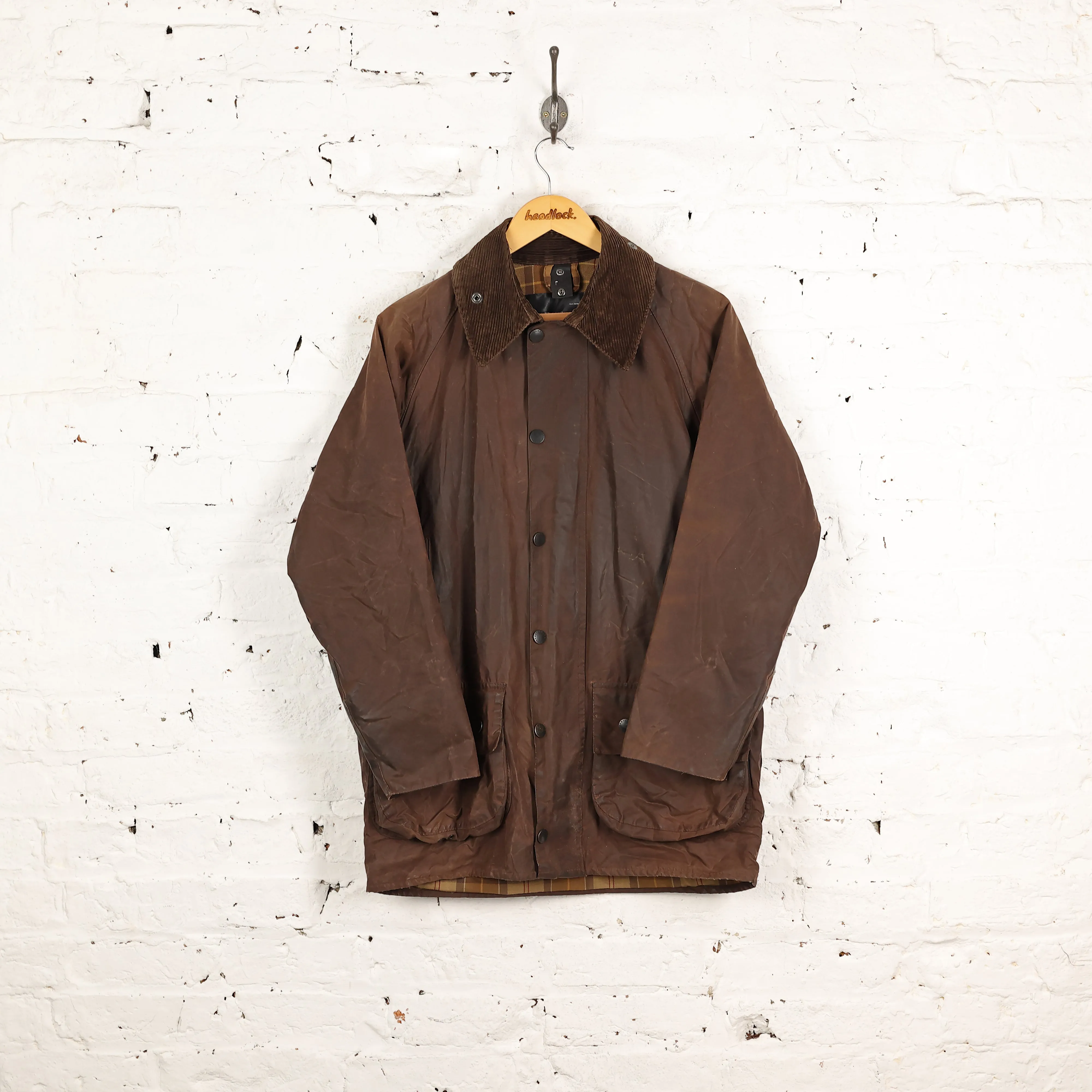 Barbour Beaufort Wax Jacket - Brown - S