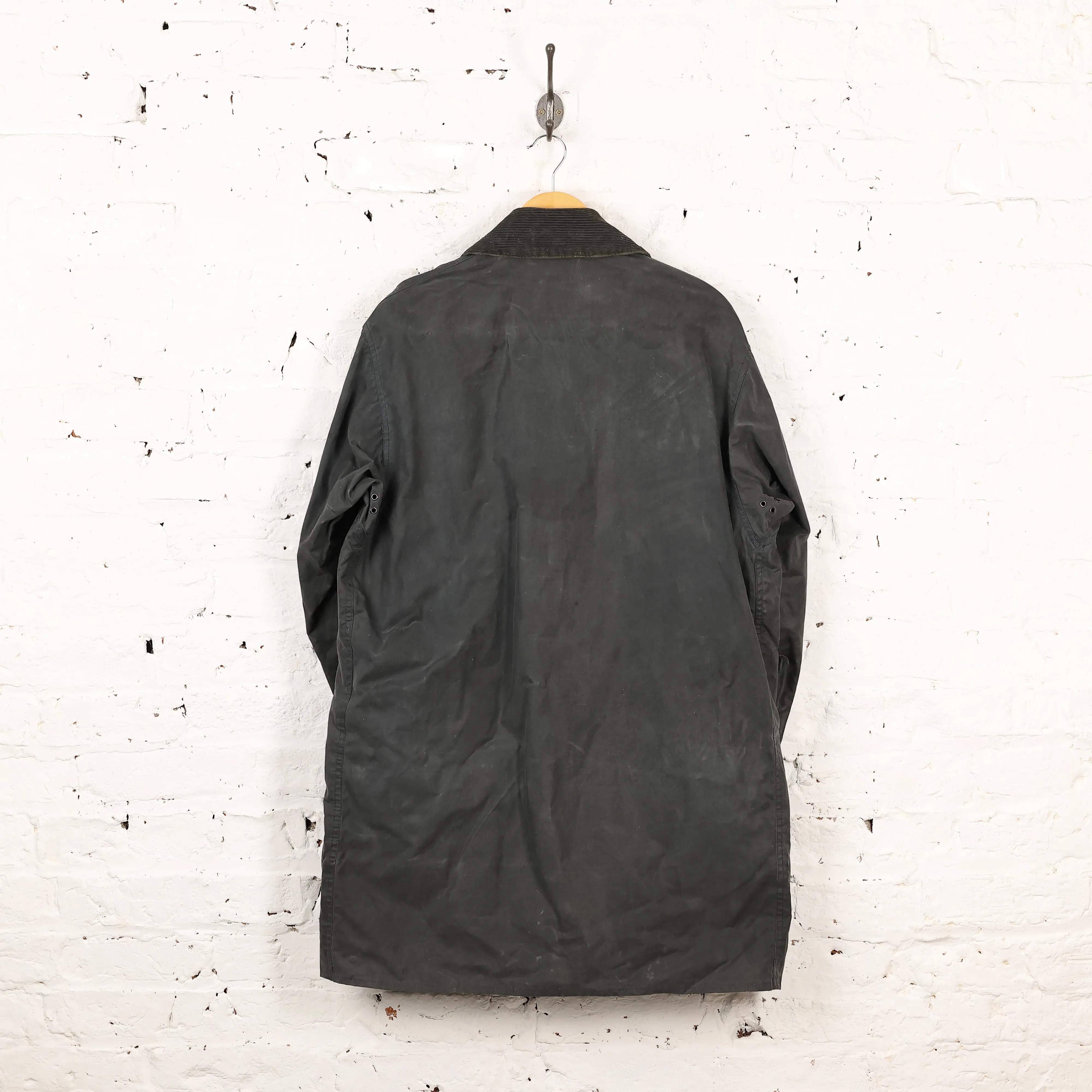 Barbour Border Wax Jacket Coat - Blue - M