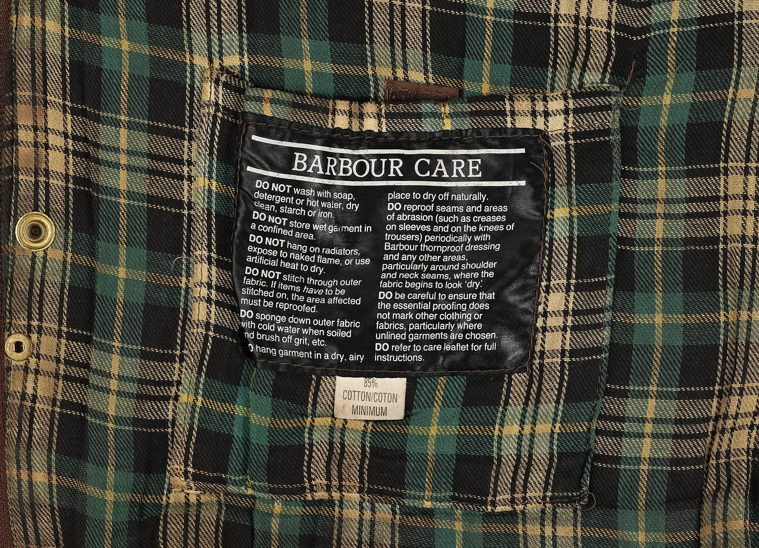 Barbour Border Wax Jacket Coat - Green - L