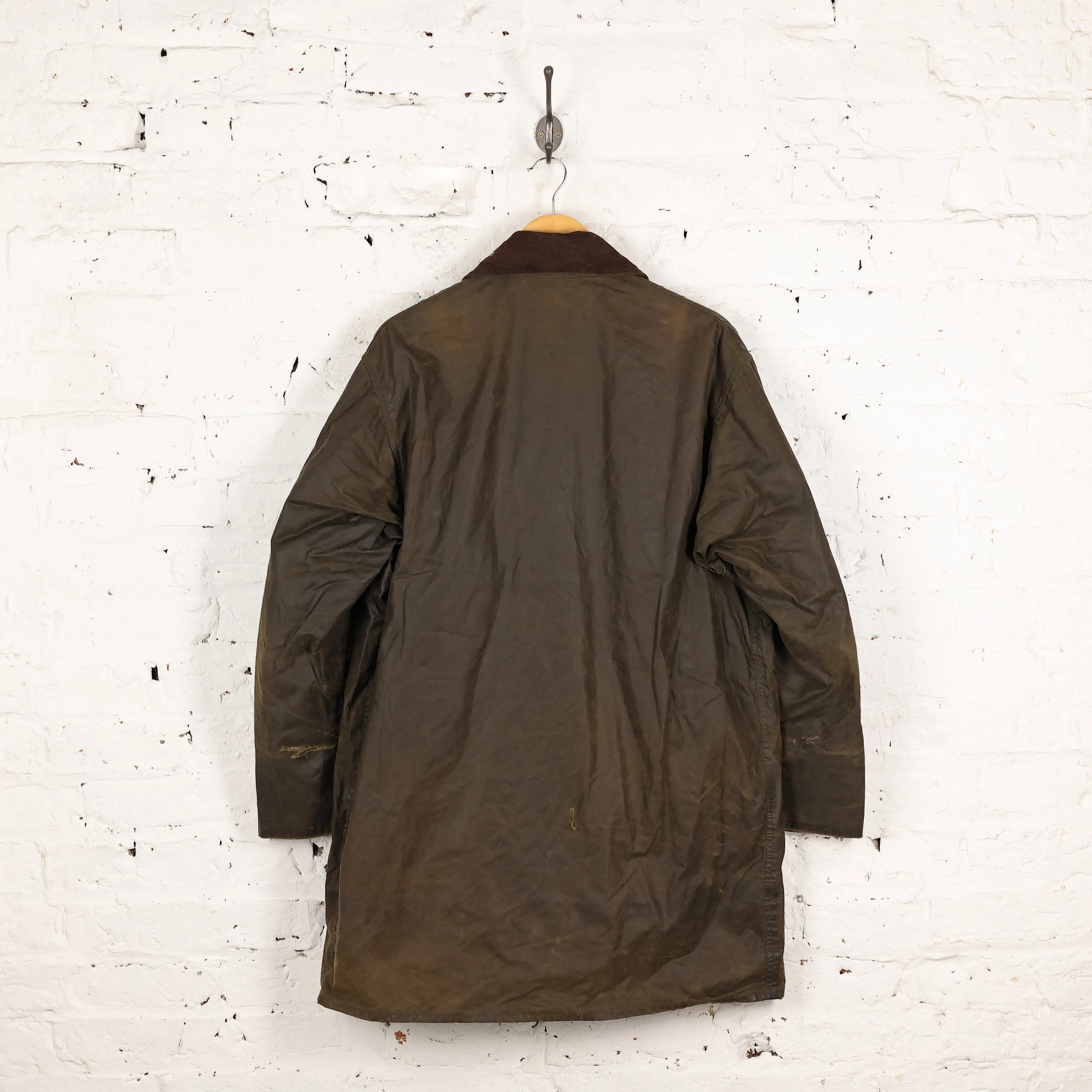 Barbour Border Wax Jacket Coat - Green - L