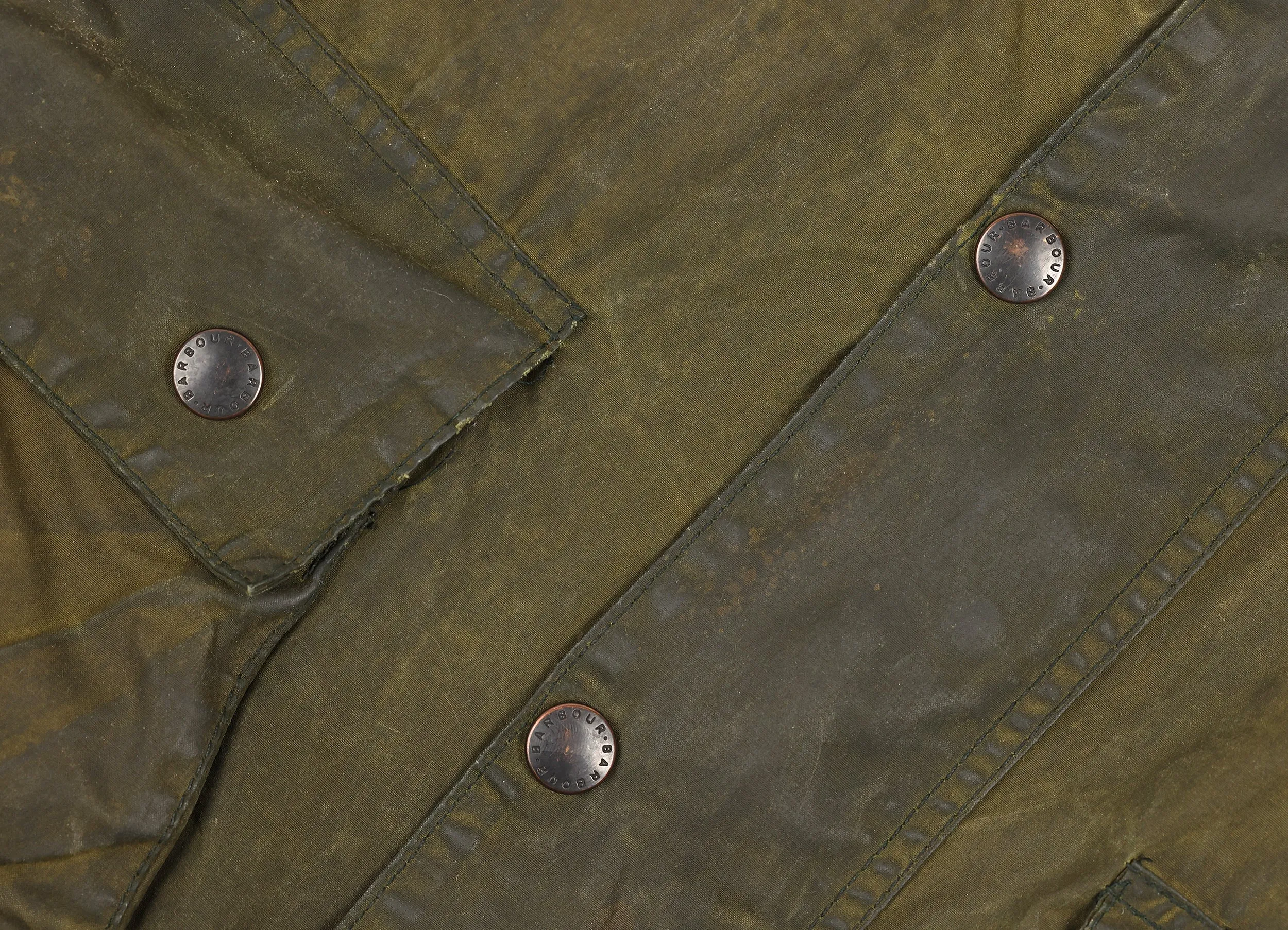 Barbour Border Wax Jacket Coat - Green - XL