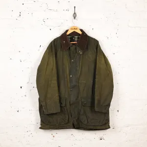 Barbour Border Wax Jacket Coat - Green - XL