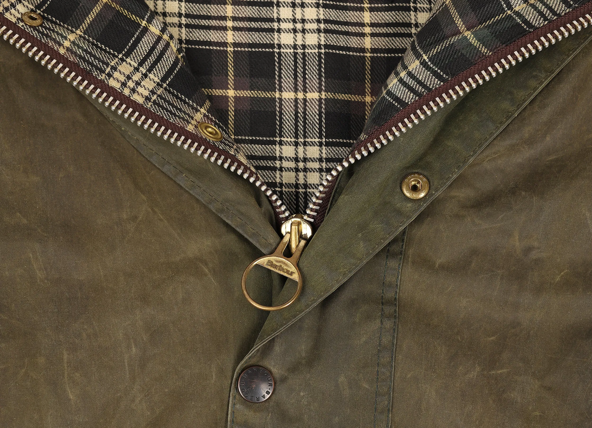 Barbour Border Wax Jacket Coat - Green - XXL