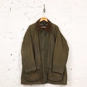 Barbour Border Wax Jacket Coat - Green - XXL