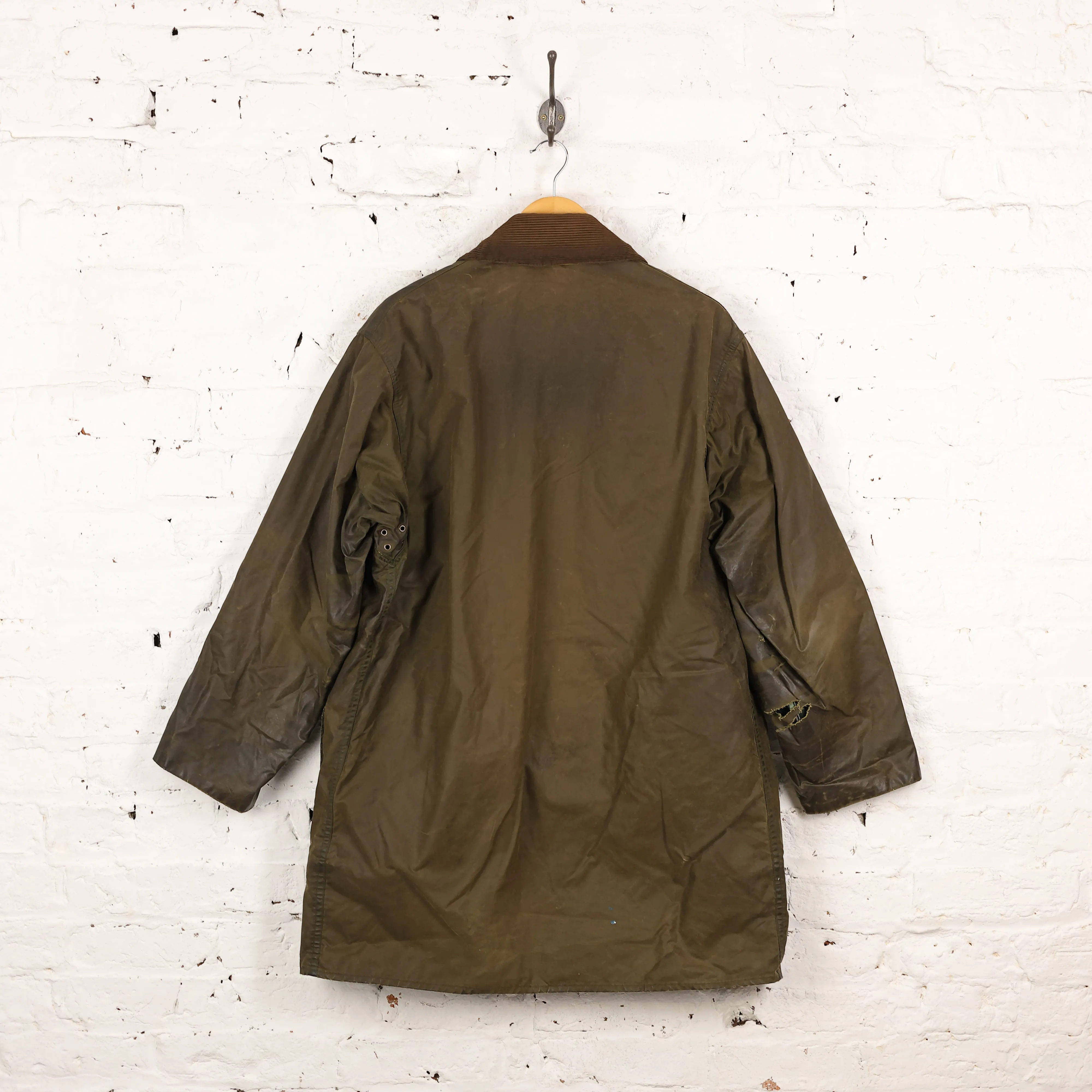 Barbour Border Wax Jacket - Green - L