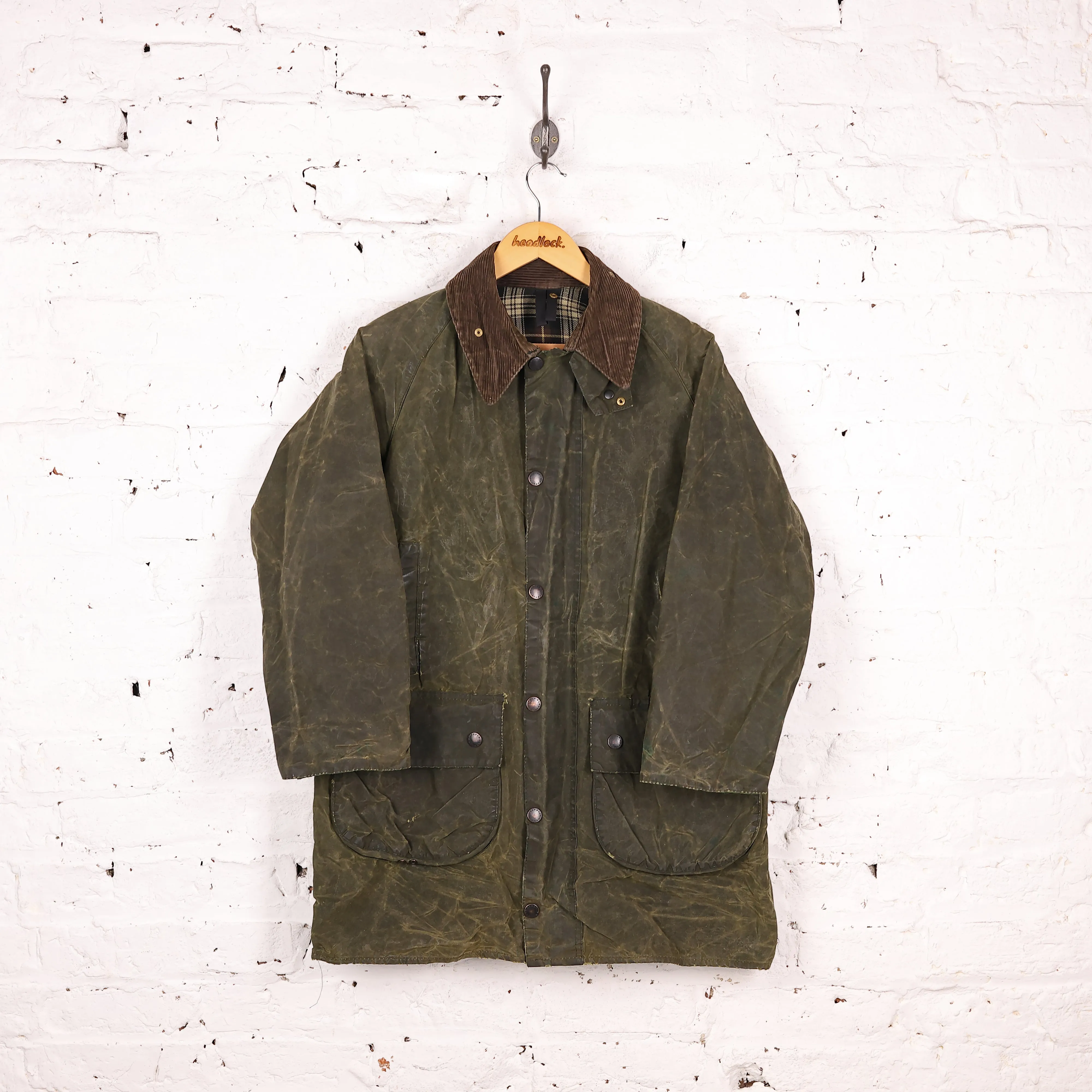 Barbour Gamefair Wax Jacket Coat - Green - S