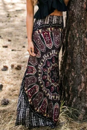 Beach Clothing Casual Summer Sexy Women Skirts BOHO Hippy Women Summer Floral Vintage Long Maxi Slim Skinny Skirt