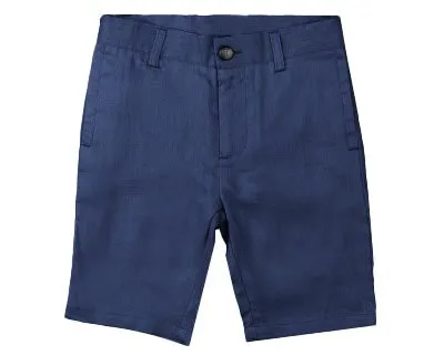 Belati Blue Linen Bermudas
