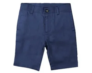 Belati Blue Linen Bermudas