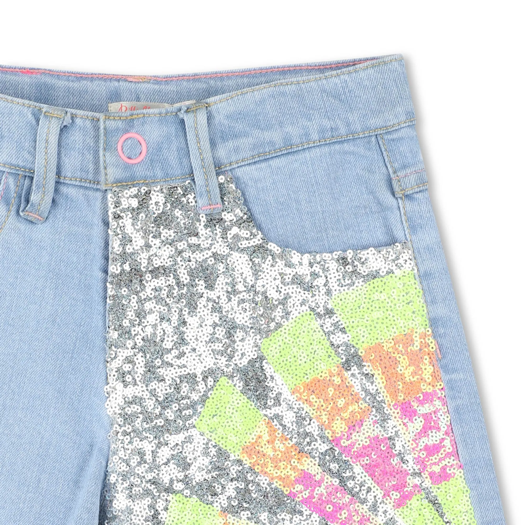 Billieblush Sequin Denim Shorts