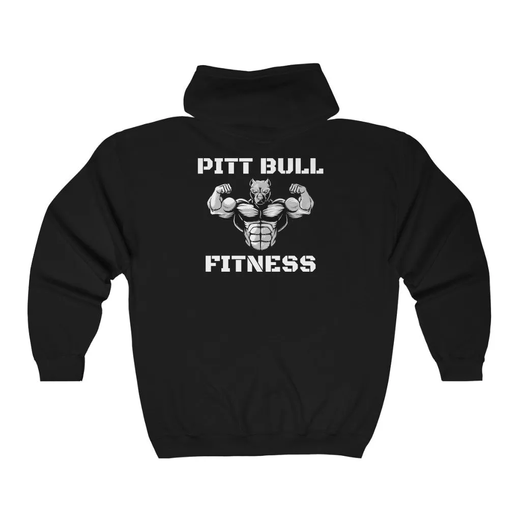 Black and White Full Zip Hooded Sweatshirt