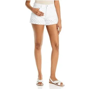 Blank NYC Barrow White Eyelet Denim Shorts Size 27 New in Package