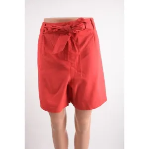 Boden Womens Cora Linen Blend Shorts UK 18 US 14 Pink Tie Belt NWT