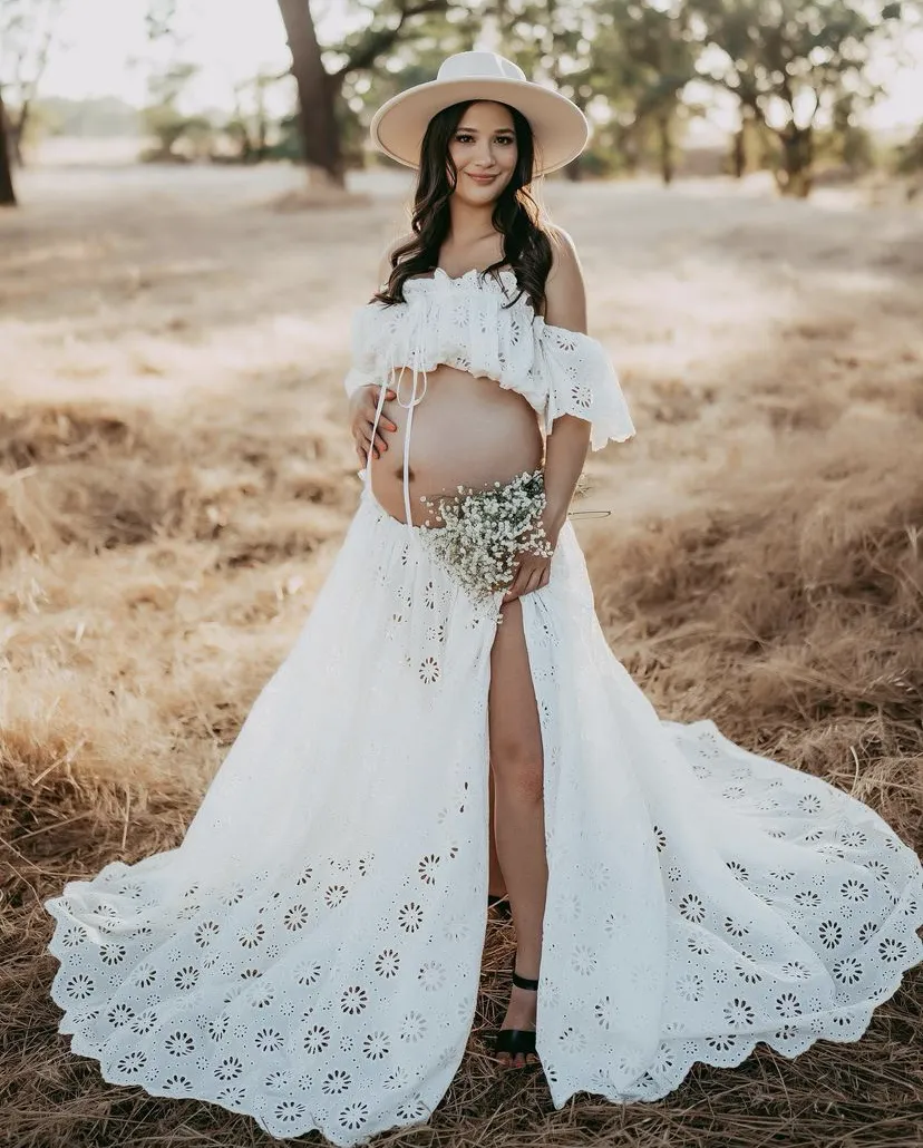 Boho Maternity Dress for Photo Shoot Boho Maxi Dress Beach Wedding YW230308