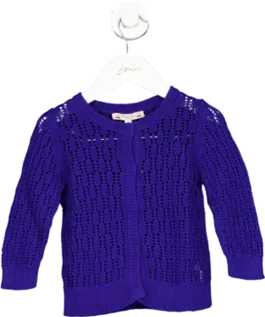 Bonpoint Blue Cotton Cardigan 4 Years
