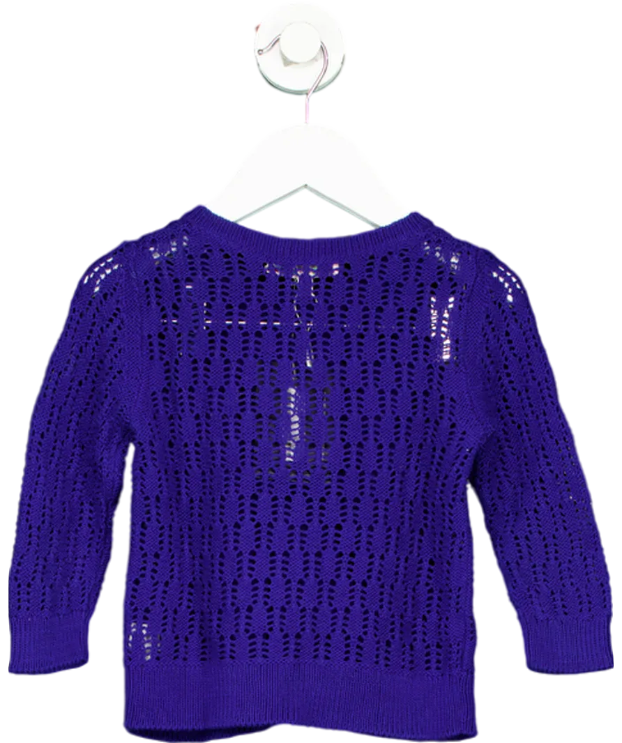 Bonpoint Blue Cotton Cardigan 4 Years