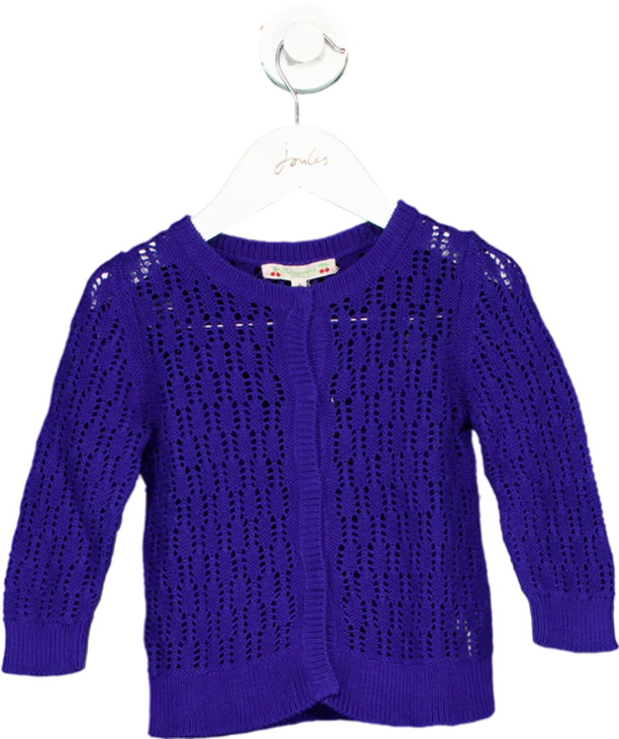 Bonpoint Blue Cotton Cardigan 4 Years