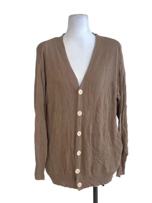 Brown Button Down Cardigan TCL