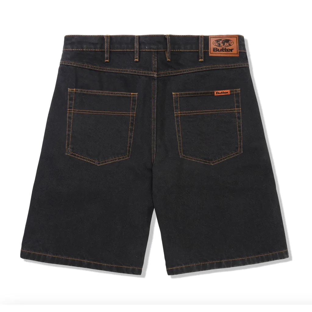 BUTTER GOODS BAGGY DENIM SHORTS - WASHED BLACK
