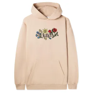 Butter Goods - Floral Embroidered Hoodie Tan