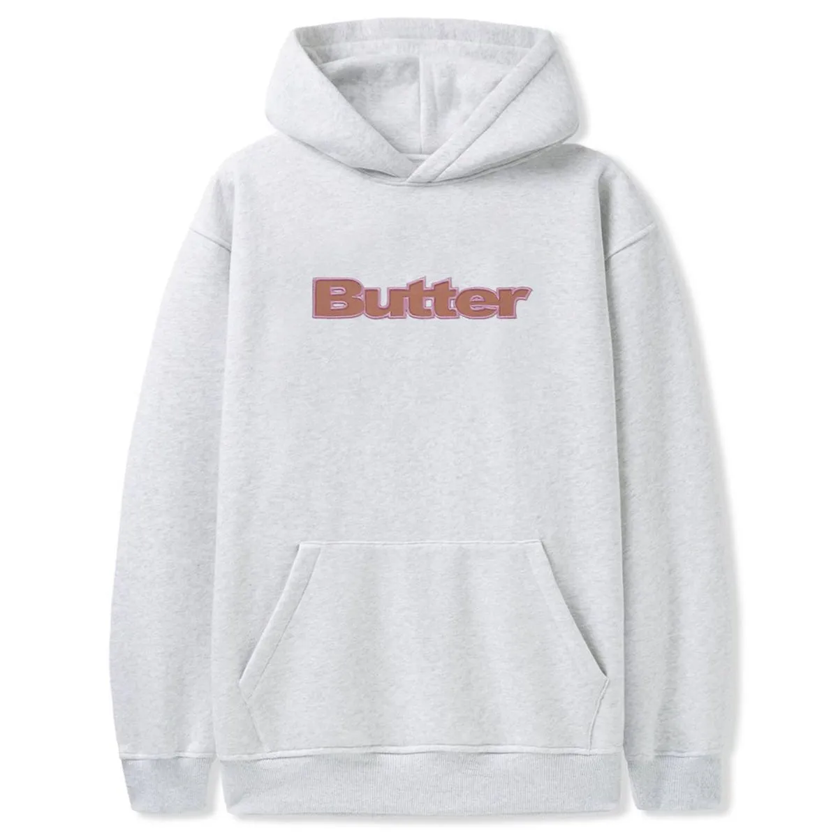 Butter Goods - Nylon Logo Applique Hoodie Ash