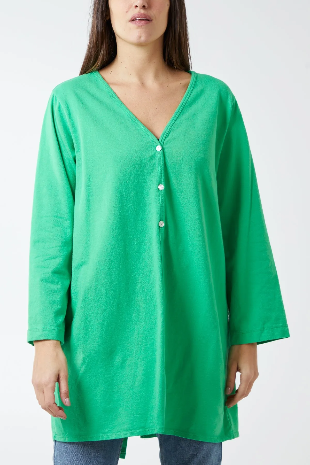 Button Front Sweat Cardigan