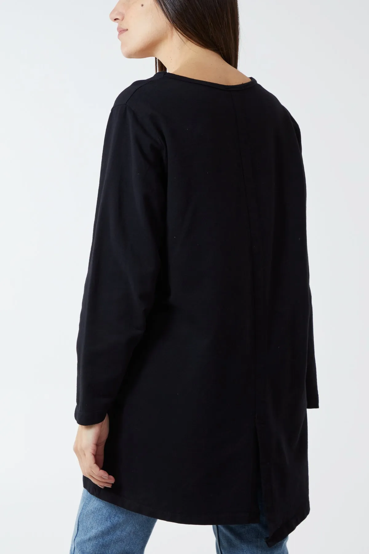 Button Front Sweat Cardigan