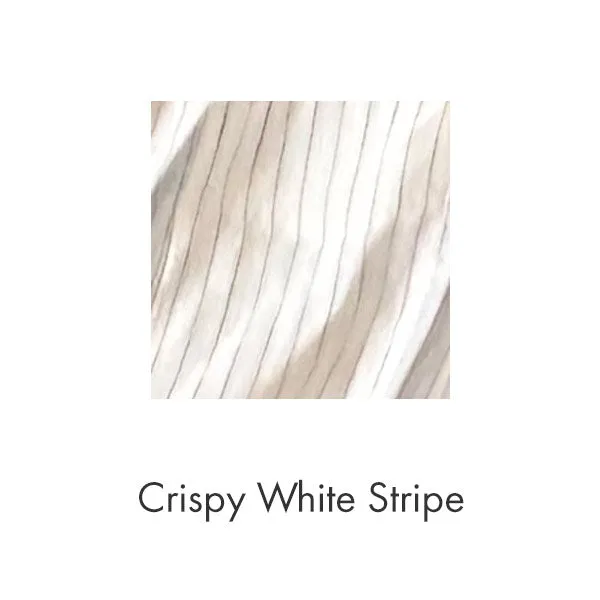 Caftan Top in Crispy White Stripe