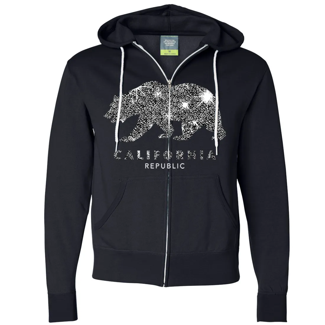 California Republic Sparkle Zip-Up Hoodie