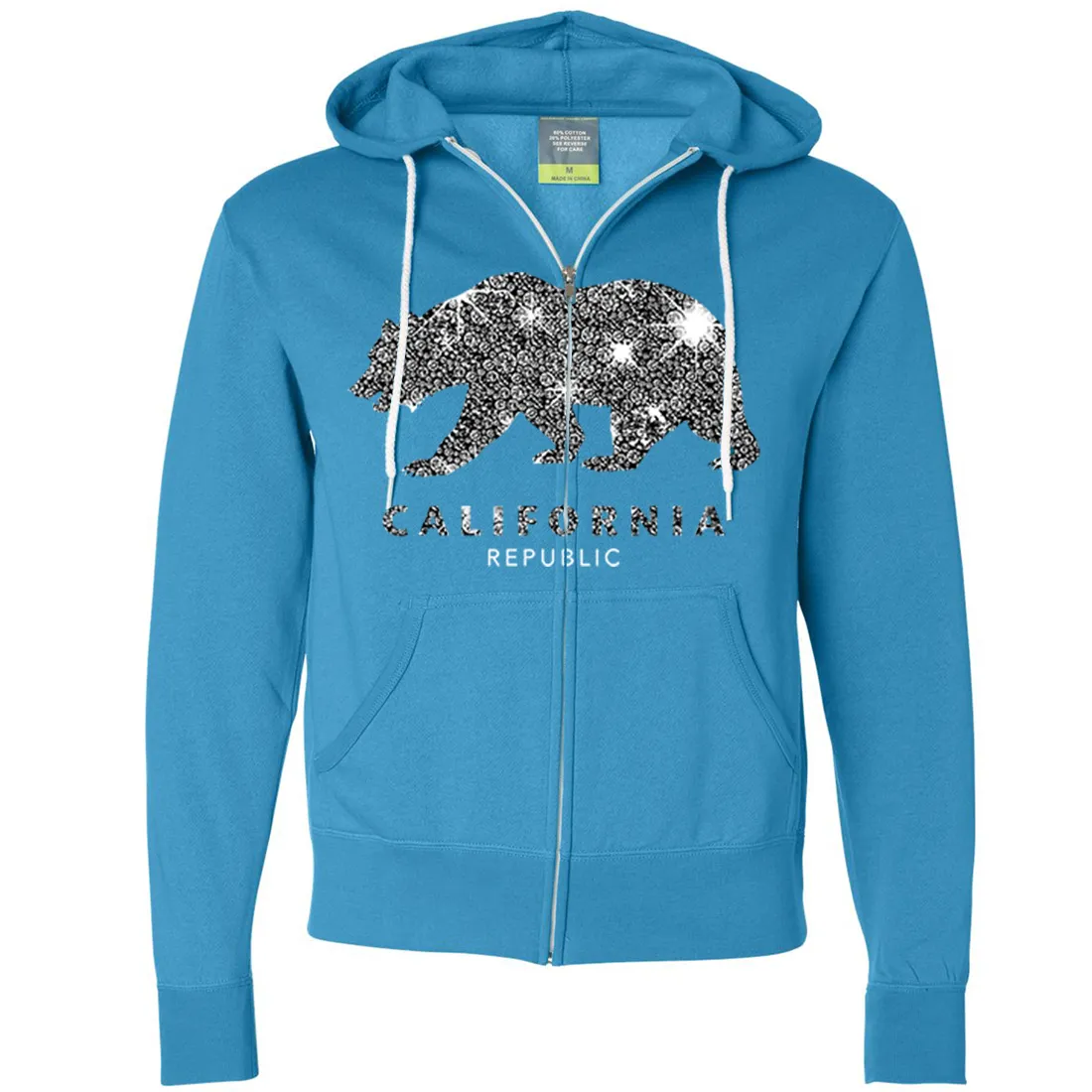 California Republic Sparkle Zip-Up Hoodie