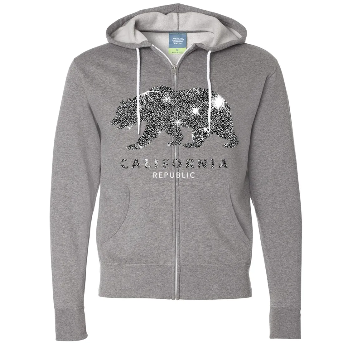 California Republic Sparkle Zip-Up Hoodie
