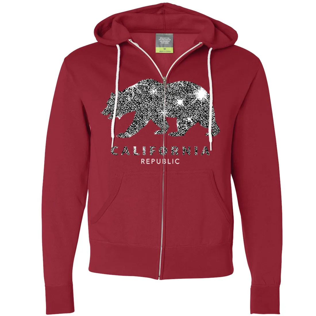 California Republic Sparkle Zip-Up Hoodie