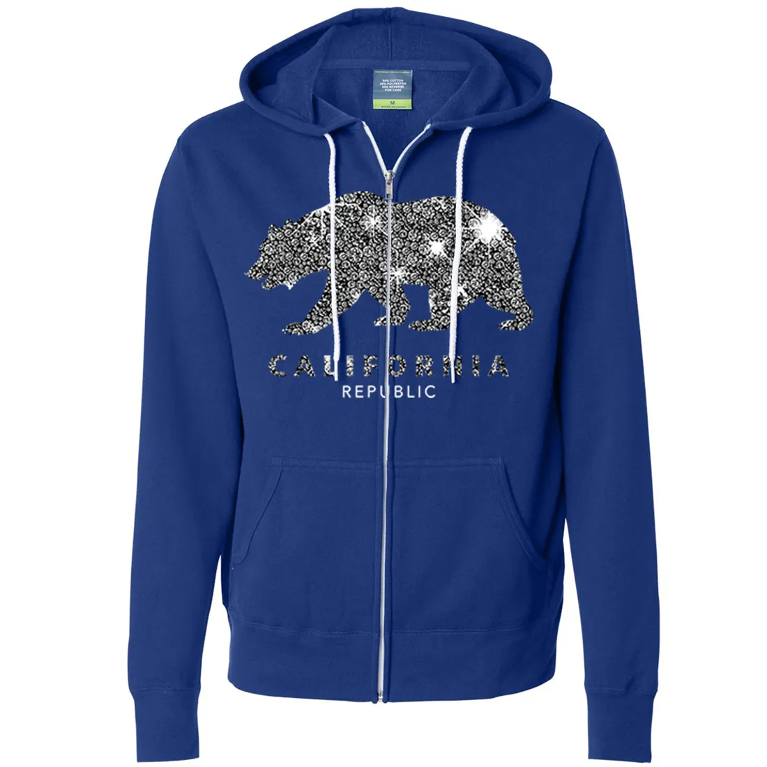 California Republic Sparkle Zip-Up Hoodie