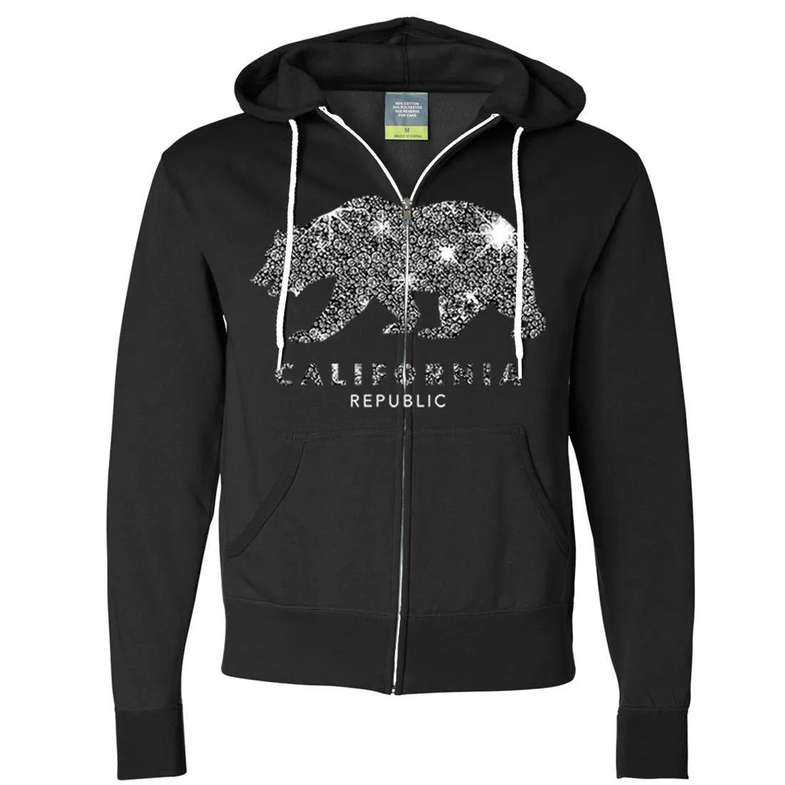 California Republic Sparkle Zip-Up Hoodie