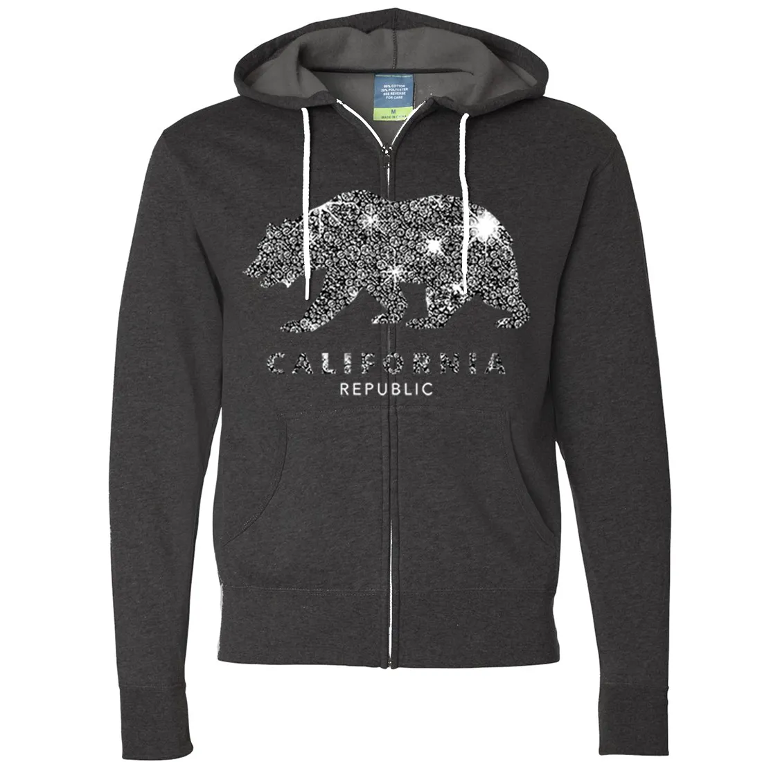 California Republic Sparkle Zip-Up Hoodie