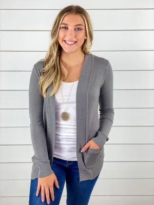 Charcoal Boyfriend Cardigan - Restocked!!