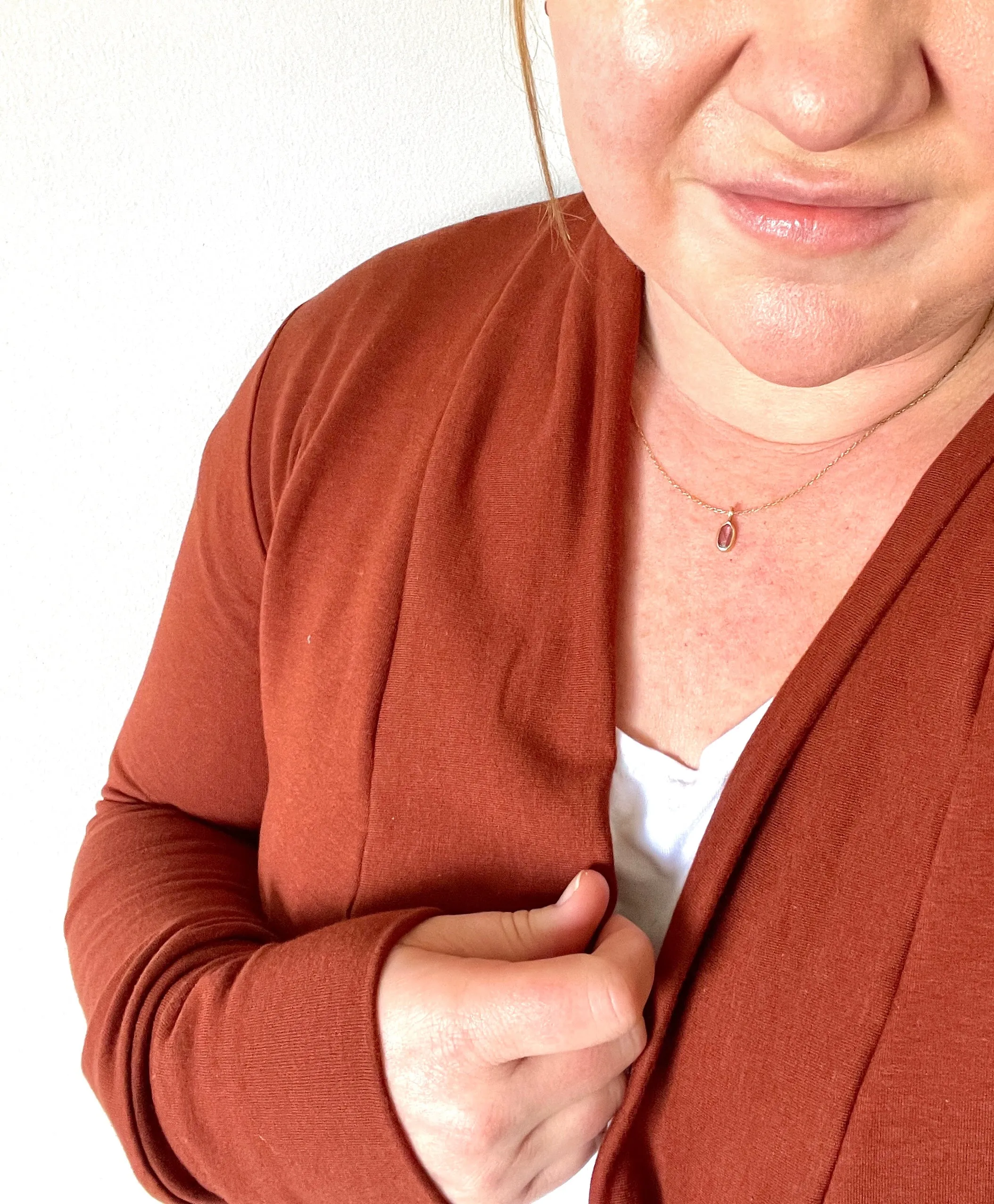 Chestnut Bamboo Slouchy Cardigan