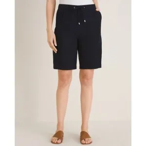 CHICO'S Linen Tie-Front Shorts in Garnet Women's Size 2 = U.S. size 12