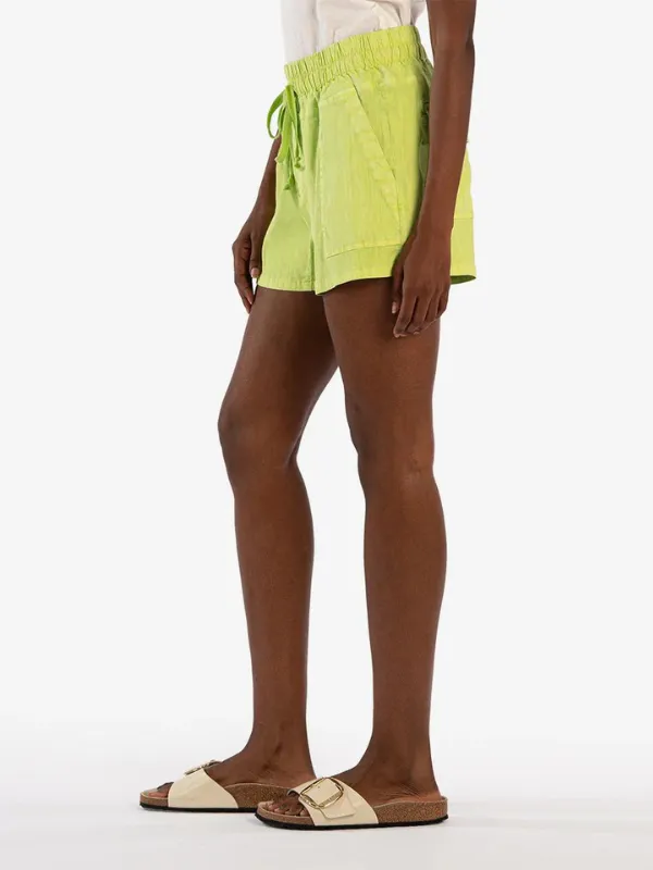 CHRISTINA-SHORT W/DRWCRD & PORKCHOP PKTS - LIME