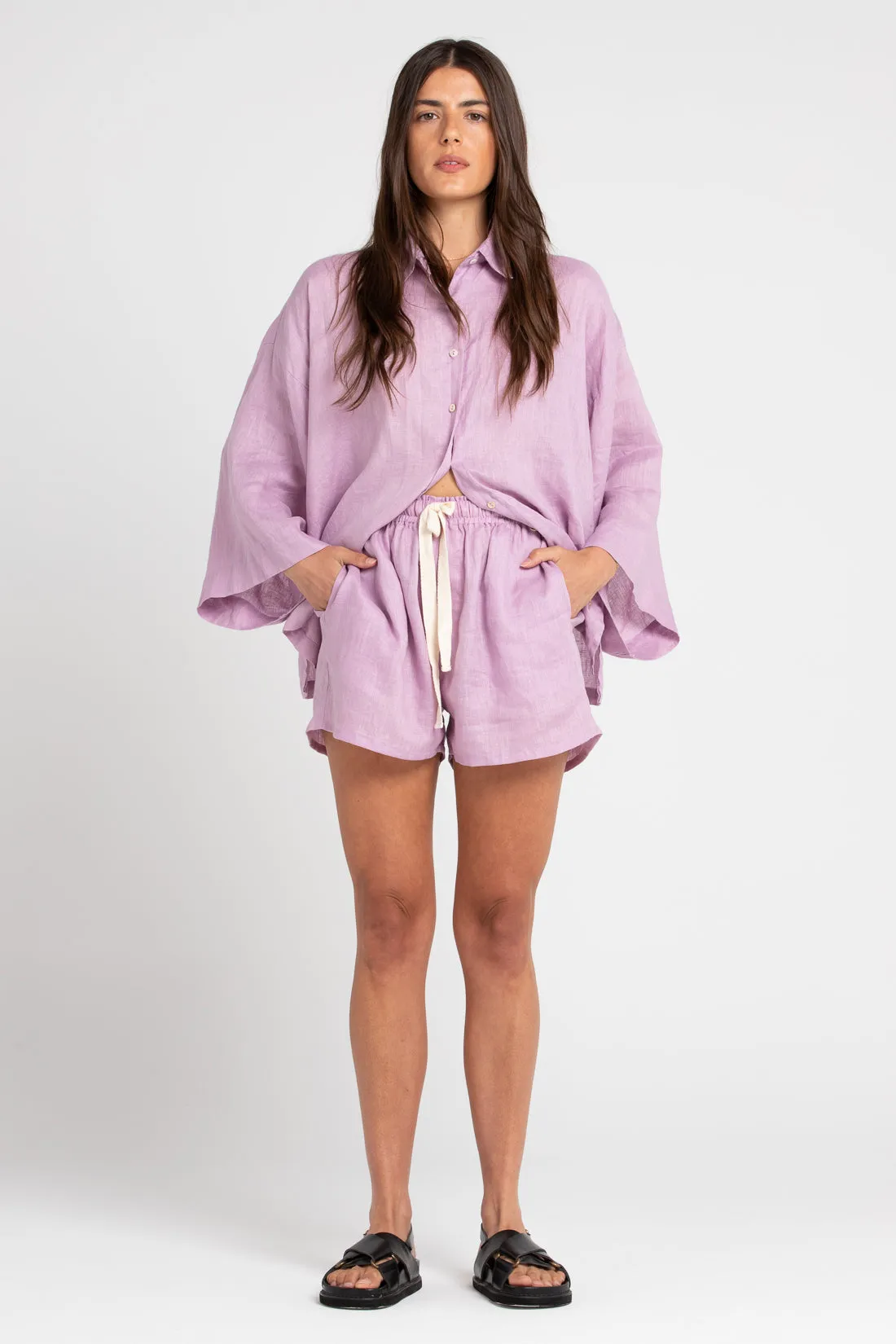 Cooper Linen Short Lilac