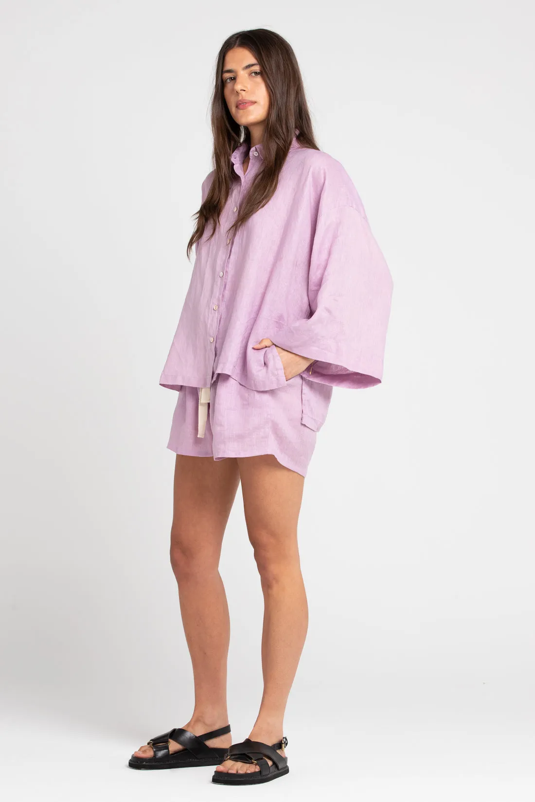 Cooper Linen Short Lilac