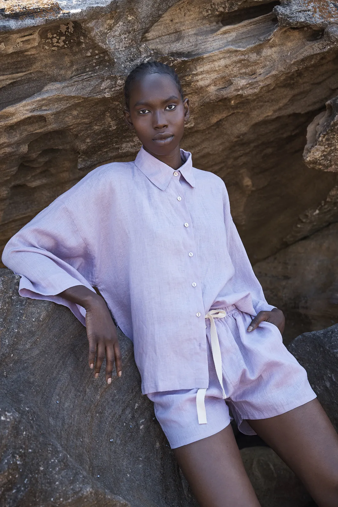 Cooper Linen Short Lilac