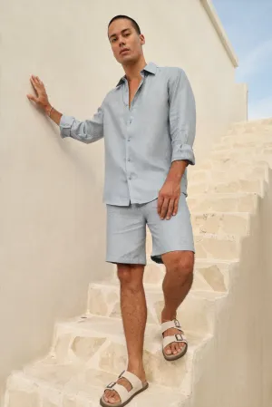 Corsica Shirt - Man & Bali Shorts - Man (Dusk Blue)